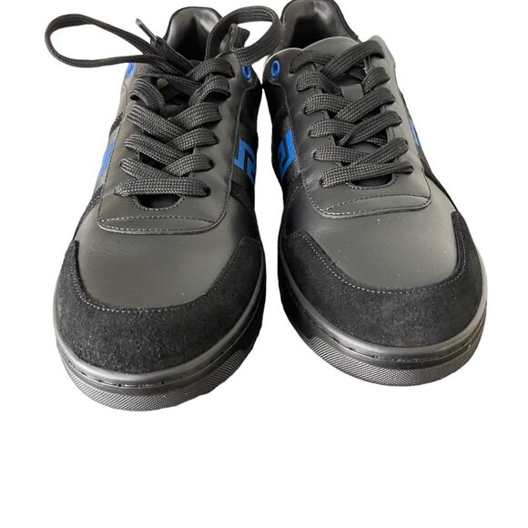 Versace La Greca Black/Blue Sneaker Unisex Womens 1011938, sz 38, 38.5, 39 - Picture 4 of 16